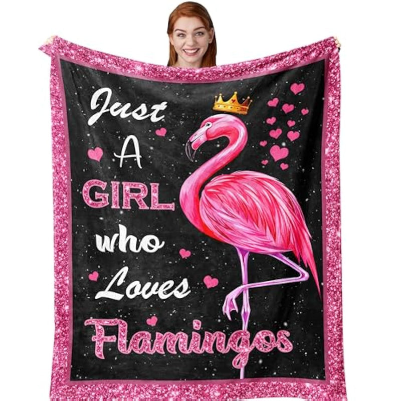 Flamingo Gifts, Flamingo Gifts For Girls Women, Just A Girl Who Loves Flamingos, Flamingos Blanket 40"X50", Flam Decor, Presents For Flam Lovers