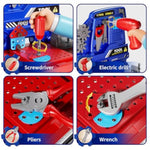 Kids Tool Bench Set, 142Pcs Toddler Tool Toy Playset With Electric Drill & Realistic Tools, Stem Building Pretend Play Construction Toys For Boys, Toddlers Toys Gifts For Ages 3 4 5 6 7 Year Olds