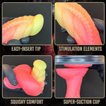 7.5" Fantasy Monster Dildo With Balls U & G-Spot Dragon Dildo With Suction Cup, Long Anal Plug Adult Sex Toys & Games For Women Men Couples