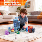 Magnetic Building Blocks 60 Pcs For Kids, 3D Magnetic Cubes Stem Educational Toy, Creative Building Set For Boys & Girls Ages 3+, Birthday