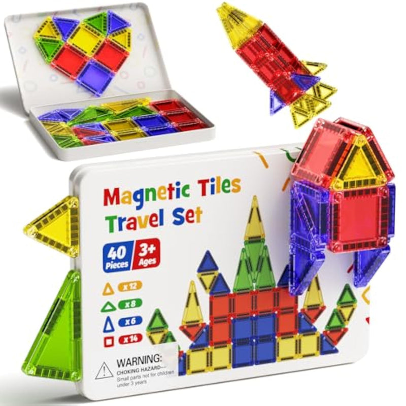 Mini Magnetic Airplane Building Travel Toy Kit for Kids 3-8 Years Old