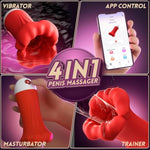 Male Masturbator Sex Toys For Men - 4In1 Penis Vibrator Pocket Pussy Pump With 9 Training Stroker Modes & App Remote Control & 4.98’’ Deep Blowjob, Male Adult Sex Toy For Gay Men Women Couple