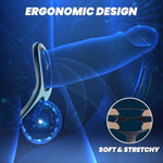 Dual Cock Ring & Anal Vibrator Sex Toy – Telescopic Motion, 10 Vibration Modes, Remote-Controlled Waterproof Rechargeable Adult Toy For Men & Couples