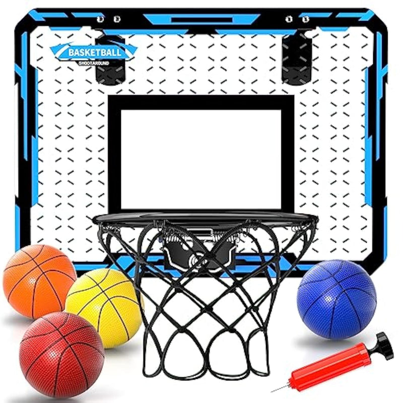 Basketball Hoop Indoor For Kids, Mini Basketball Hoop With 4 Balls, Basketball Toys For 3 4 5 6 7 8 9 10 11 12 Year Old Boys