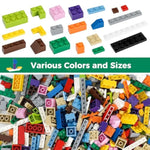 1500 Pieces Building Bricks, Classic Bulk Small Blocks, Classic Bricks Set Basic Building Blocks Compatible With All Major Brands