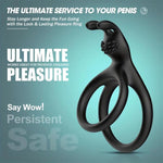 Dual Cock Ring With Rabbit Ear For Clitoral Stimulation Massager Male Penis Ring Sex Toys Strong Erection Enhancement Delay Ejaculation For Men Couples