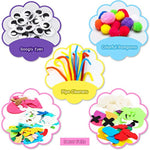 18 Pcs Hand Puppet Making Kit for Kids, DIY Felt Monster Craft & Storytelling Set