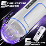 Automatic Male Masturbator Sex Toys For Men?Electric Male Masturbation Cup With 5 Thrusting & Vibrating & Flashing Lights, Men'S Sex Toy Penis Pump Pocket Pussy Stroker Vibrator Blowjob Machine