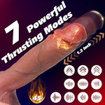 Realistic 11" Dildo Vibrator With Heating, 10 Vibrations & 7 Thrusts - Dual Density Silicone, Lifelike Design For Women & Men, Powerful Suction Cup, Beginner & Advanced Use