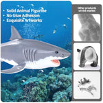 10Pcs 5-8" Shark Toys For Toddlers, Large Sea Ocean Animals Bath Toys For Kids, Shark Figurines Cake Toppers Birthday Party Favors & Gifts For Kids