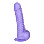 Bumpy Natural Dildo - Large G-Spot And Anal Dildo With Suction Cup, Realistic Shape With Testicles, Skin Friendly Silicone - 9.6 Inches