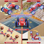 Spider Remote Control Car Toys For 6-12 Boys Girls, Birthday Gifts For Kids, 2.4Ghz 4Wd Gesture Sensing Rc Stunt Car With Light & Music & Spray, Double-Sided 360° Rotating Hand Control