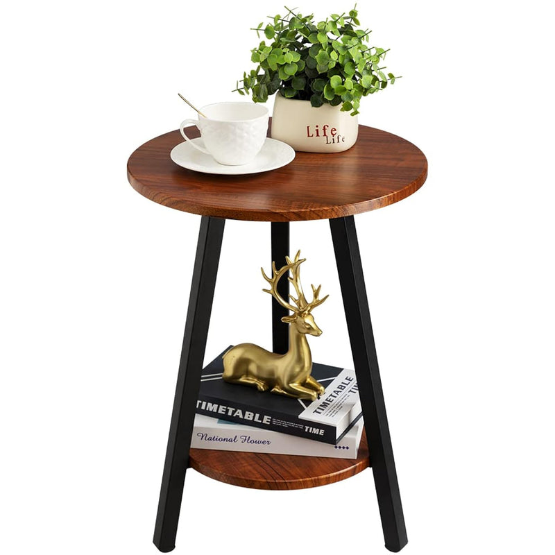 Round Side Table,Accent Table Small End Table For Living Room Bedroom Office B