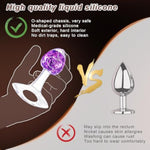 3Pcs Luxury Silicone Set With Jeweled Design, Crystal Ball, G-Spot & Prostate Stimulation, O-Base For Safety, Ideal For Men, Women, And Couples