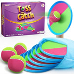 Toss And Catch Ball Set, Boys Toys For 3 4 5 6 7 8 Year Old, Christmas Sports Gifts Stocking Stuffers For Kids, Outdoor Games For Yard Backyard Camping Beach Family Party, 6 Paddles & 3 Balls