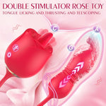 G Spot Vibrator Women Sex Toys - Thrusting Vibrators Adult Toy With 9 Tongue Licking & Thrusting Modes For Female Couples Play, Rose Sex Toy For Clitoral Anal Nipple Stimulation