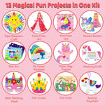 12 Pcs Unicorn Craft Kit for Kids Ages 4-8, Educational Arts & Crafts Set
