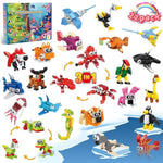 Party Favors For Boys Girls Ages 6 8 10 12, 22 Pack Animals Building Block Toy Stocking Stuffers Classroom Prizes Goodie Bags Fillers Building Set, Valentines Day Christmas Birthday Gifts For Kids