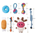 7 Pack Small Dog Toys, Puppy Teething Toys, Durable Ropes Chew Toys, Cute Calf Squeaky Dog Toys, Non-Toxic And Safe