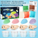 Crystal Growing Kit for Kids, 4-Color Hedgehog STEM Science Experiment Ages 8-12
