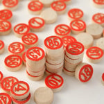 Vintage Italian Tombola Set with 90 Wooden Bingo Tiles for Games & DIY Crafts