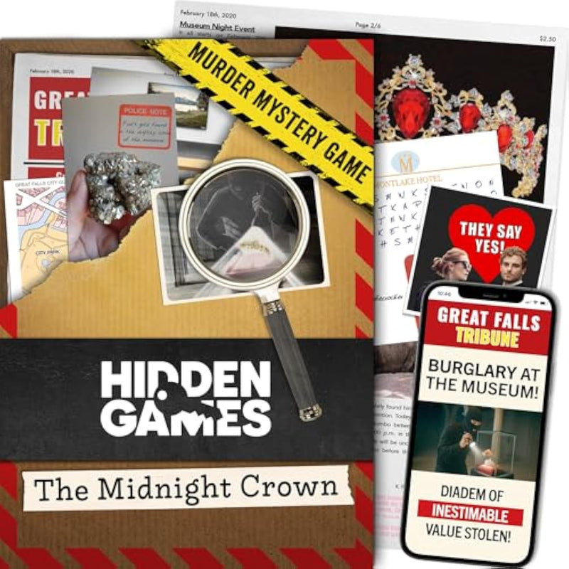 : The Midnight Crown – Unsolved Murder Mystery Game | Cold Case File Investigation – Play Detective With Clues & Evidence – Solve The Crime For Game Nights, Parties & Date Nights