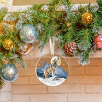 Wolf Ornament - Wolf Gifts For Lovers, Women, Men - Funny Animals Ornaments For Christmas Tree - Animals Themed Gifts - Cute Acrylic Christmas Ornament 2025