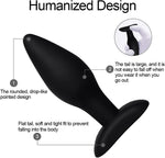 3 Size Silicone Anal Plug Set - Cone Design Butt Plug Adult Sex Toys