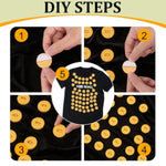 120 Pcs Yellow Felt Circle Stickers, 0.96 Inch Adhesive Craft & Reward Dots