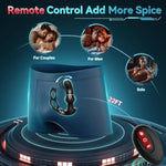 Prostate Massager Anal Vibrator, Male Sex Toys For Men Sex Toy Anal Plug Anal Toys Adult Toys Male Vibrator Butt Plug For Women Remote Control With 7 Wiggling Vibrating Ring Double-Ended Dildos