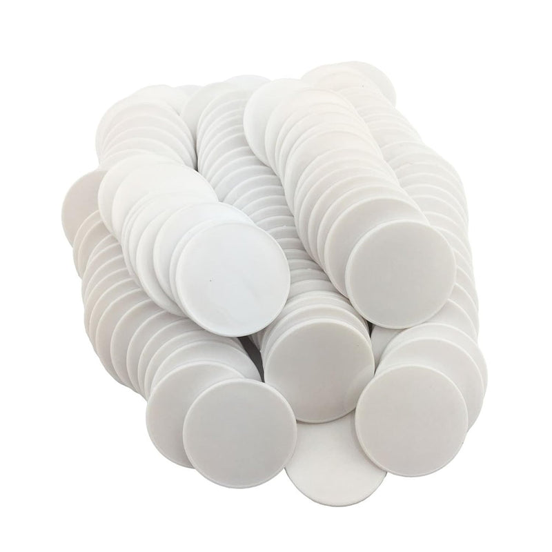 Set of 100 1 1/2 Inch Opaque Poker Chips Plastic Learning Counters Game Tok
