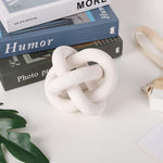 Wood Knot Chain Link Decor - 3 Link Boho Wooden Hand Carved Decorative Wooden Links Knots for Coffee Table Entryway Modern Farmhouse Shelf Decoration