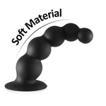 8.5 Inch Anal Beads Training, 5 Balls Dildo Liquid Silicone Anal Plug With Strong Suction Cup For Hands-Free Play, Realistic Butt Plug Soft G Spot Adult Sex Toys For Women Men