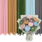 500 Pcs Pipe Cleaner Flower Kit, 5 Boho Colors, 12 Inch Chenille Stems