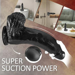 3.4'' Diameter Huge Thick Dildo With Small Glans,13.27'' Realistic Big Black Anal Dildo With Strong Suction Cup For Hands-Free G-Spot Giant Dildos Penis Adult Sex Toy For Women Men Advanced Players