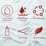 Water-Based Lubricant, Ultra Gentle Personal Lubricant, Unscented Anal Lube Sex Lube For Men, Women And Couples, Safe For Toys, Non-Staining, 7 Fl Oz