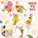28 Pcs Mother’s Day Flower Bouquet Craft Kit, DIY Gift for Mom & Teacher Appreciation