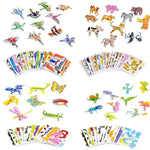 100Pcs Educational 3D Cartoon Puzzle For Kids - Insects, Dinosaurs, Animals, Vehicles Themed 3D Diy Cardboards For Boys & Girls Gift Party Supplies