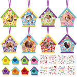 24 Sets Mother's Day Picture Frame Craft Kit with Flower Stickers for Spring House Decorations
