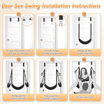 Sex Swing, Upgraded Bdsm Bondage Sex Swings With Widened Thick Plush Seat Cushion Support & Adjustable Straps, Adult Swing Sex Furniture For Bedroom Kinky Sex Toys