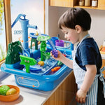 Water Table For Toddlers 1-3- Kids Play Sink With Pump And Running Water, Water Table For Kids Ages 4-8 With Fishing Games, Summer Outside Sensory Gift Toys For Boys And Girls 2 3 4 5 6 7 8