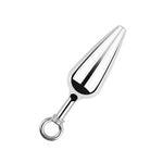 Female Male Pleasure Metal Smooth Butt Plug With Pull Ring Pointed Metal Anal Plug Massage Masturbation Sex Toy