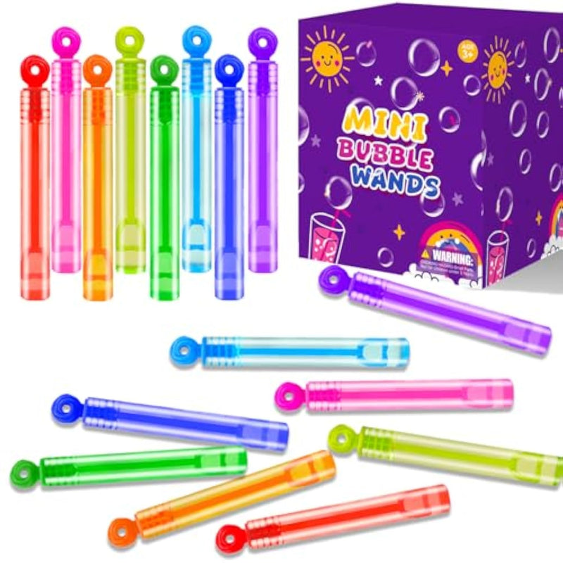 Christmas Stocking Party Goodie Bag Stuffer Fillers For Kids, 32 Pack Mini Bubble Wand Toys Gifts For Toddlers, Small New Years Basket Pinata Birthday Party Favor Supplies Classroom School Stuff Prize