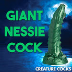 Sea Dragon Silicone Dildo for Men, Women & Couples. Firm and Flexible, Strong Suction Base, Fantasy Dildo, Ribbed Texture. Premium Phthalate-Free & Body-Safe Silicone. 1 Piece, Green