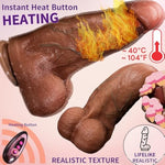 Realistic 3.15 Inch Diameter Large Thick Silicone Dildo Vibrator with Remote Control for Women, 3 Quick Rotation & 9 Vibration Modes, Suction Cup and G Spot Anal Sex Toy