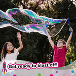 Giant Bubble Kit: Space - Incl. Wand, 2 Big Bubble Concentrate Pouches And 8 Glow-In-The-Dark Stickers | Outdoor Toy For Kids, Girls | Bubbles Made In The Usa - Space Kit