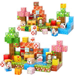 Magnetic Blocks, 117-Piece 0.8In Building Farm Magnet Game Set, Stacking Building Blocks Cubes Magnets For Kids, Stem Sensory Creative Toys Games For Toddler Boys & Girls