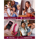 Lapis Strapless Strap On Dildos Double-Ended G Spot Vibrator With Flexible Bulb Vibrating Butt Plug Adult Toy & Game Remote Control Clitoral Stimulator Sex Toys For Women Lesbian Couple