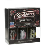 Doc Johnson GoodHead - Tingle Drops - Sweet Cherry, Cotton Candy, French Vanilla - 1 FL Oz (Pack of 3)