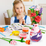 Create Your Own Personalized Flower Bouquet with Air Dry Clay Craft Kit for Kids